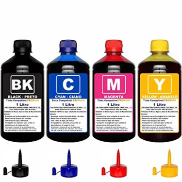 Imagem de 4 Litros de Tinta Para Impressoras L355 L365 L375 L220 L110 L395 Refil 664