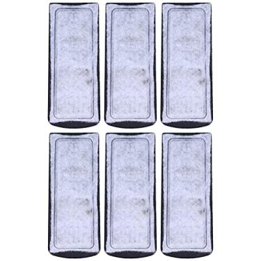 Imagem de Cartucho de filtro de tanque de peixes, substituição de algodão de filtro de aquário 6 peças, cartucho acessório de filtro de parede suprimentos de carbono