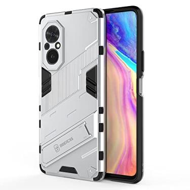 Imagem de HONGYAN Capa de telefone Para honra 50 SE/Huawei Nova 9 SE Punk Armour 2 em 1 PC + TPU Case à prova de choque com suporte invisível Capa protetora