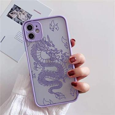 Imagem de Capa de telefone com padrão animal dragão fashion para iPhone 13 12 11 Pro XS MAX X 7 XR 8 6Plus Capa rígida transparente, estilo 2, para iPhone XS