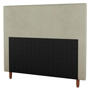 Imagem de Cabeceira Cama Box Casal Dallas 140Cm Linho Bege