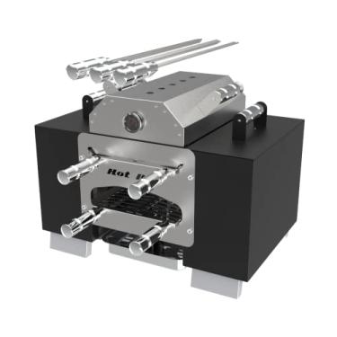 Imagem de Hot Box Churrasqueira a Bafo e Sem Fumaça para Apartamento - Carvão - Preto ou Aço Inoxidável