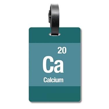 Imagem de Ca Cálcio Elemento Químico Ciência Bolsa de Mala Etiqueta Etiqueta de Bagagem Etiqueta para Bagagem