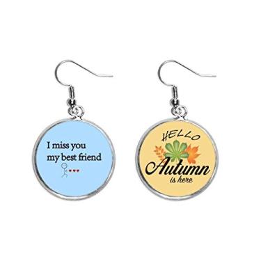 Imagem de Brinco de folha de outono Best Friend Fellowship Companionship Ear