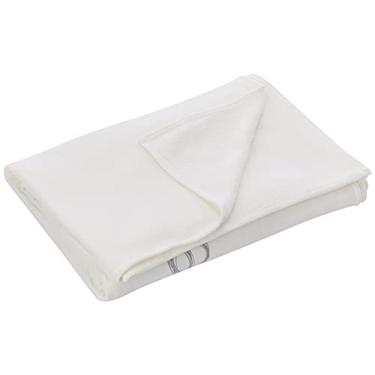 Imagem de Coisas de Nine Cobertor O Leve Da Vida Branco Amarelado Com Frase Em Cinza Único