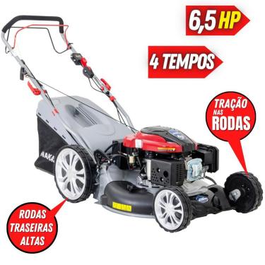Imagem de Carrinho De Cortar Grama Profissional Nakashi LR225TE A Gasolina 4T 6,5HP Partida Elétr...