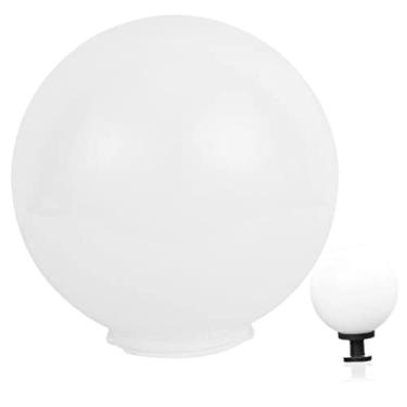 Imagem de OSALADI Abajur De Cerca Tampa Da Luz Do Jardim Capa De Luz Ao Ar Livre Globo De Vidro Fosco Substituição Abajur Globo Abajur Post Lanterna Abajures Volta Sombra Lustre Branco Acrílico