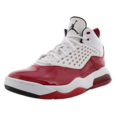 Imagem de T nis masculino casual de basquete Jordan Maxin 200 Cd6107-106, White/Black-gym Red, 10.5