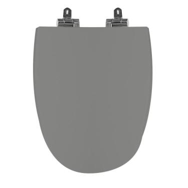 Imagem de Assento Sanitário Poliéster para Louça Monte Carlo/venice deca/belize Slow Close Cromado Cinza VIP