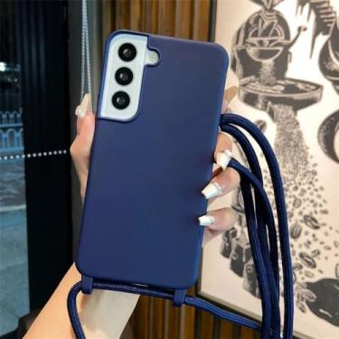Imagem de Capa para samsung a15 crossbody cordão capa, azul escuro, para samsung a15 caso