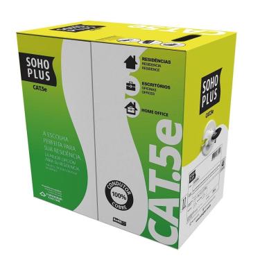 Imagem de Cabo Lan U/Utp Cat.5E 24Awg 4 Pares Cmx Uso Externo 305M