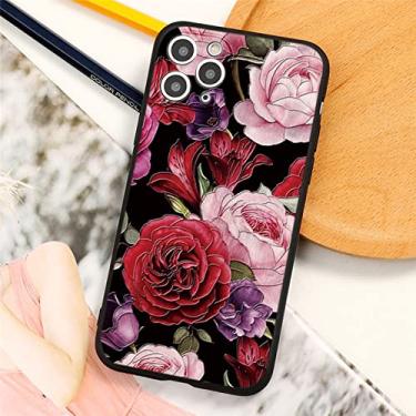 Imagem de Capa de telefone 3D com alto-relevo Rose Flower para iPhone SE2 8 7 6 6S Plus 5 Capa de silicone macio para iPhone 13 11 12 Pro XS Capa MAX XR X, hfmeigui, para iPhone XS