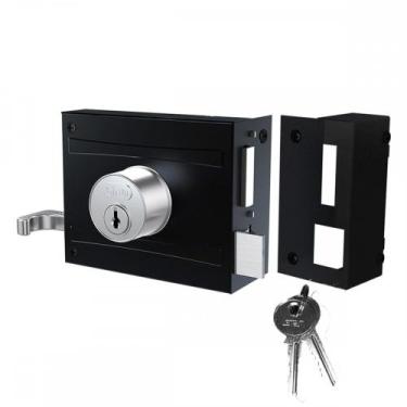 Imagem de Fechadura Stam Portao 701/100 Preto Fosco, Preto