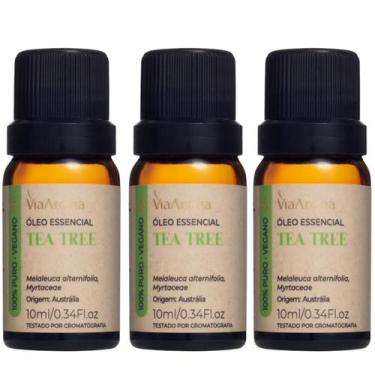 Imagem de Kit 3 Óleo Essencial de Melaleuca (Tea Tree) Via Aroma 10ml