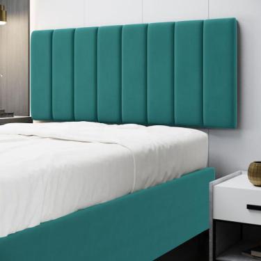 Imagem de Painel Nashira 140 Sued Aradecor, Azul Turquesa, CASAL PADRãO