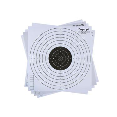 Imagem de Alvo de papel branco 17x17cm 10 unidades - Dispropil
