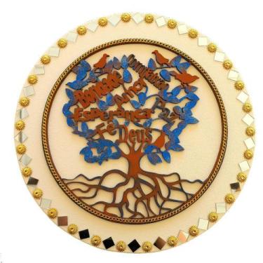 Imagem de Mandala Árvore da Vida/Família 26cm - Aqui Tem Magia