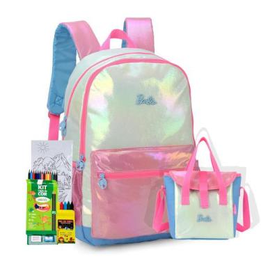Imagem de Kit Mochila E Lancheira Térmica Barbie Oficial Lançamento Meninas Juve