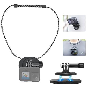 Imagem de Suporte magnético para selfie UURIG BH-14 para GoPro, suporte de câmera de ação de liberação rápida, mãos livres para GoPro Hero11 10 9 8 7 preto DJI Action 3, Insta 360 e a maioria das câmeras de