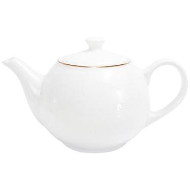 Imagem de Chaleira Hauskraft de Porcelana Branco e Dourado 900ml Royal, 900ml, B