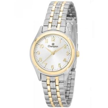 Imagem de Relogio Feminino Prata e Dourado Pequeno Champion Original
