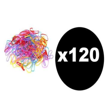 Imagem de 120 Elásticos de Silicone Cabelo Xuxinha Colorida infantil - Lynx prod