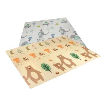 Imagem de Tapete Tatame Dupla Face Térmico Infantil Dobrável Educativo - ZOOPTOY