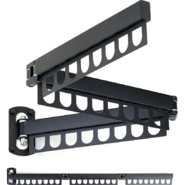 Imagem de Varal Retrátil de Roupas Parede Alumino 104cm Varanda - Shark Blue