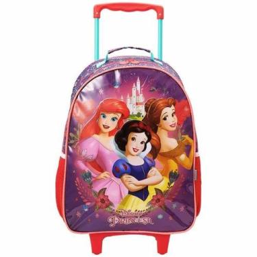 Imagem de Mochila Escolar Princesas Castelo Disney Rodinha Tam Grande - Xeryus