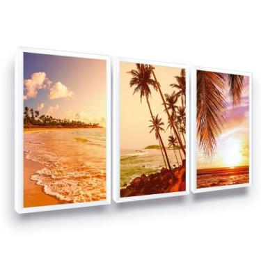 Imagem de Quadros Decorativos Paisagem Praia Mar Decoração - Looks Objetos de Ar
