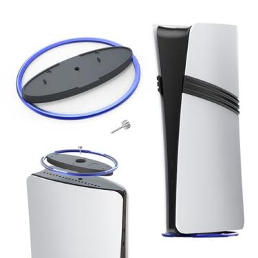 Imagem de IFEEHE Console Vertical Stand Base for PS5 Pro PS5 Slim Round Base Stand Space Saving Console Stand (Blue)