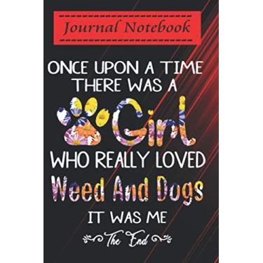 Imagem de Composition Book - once upon a time there was a girl who really loved dog funny: Animal notebook for kids (6x9, 100 Page Ruled Notebook With An Inspirational Quote)