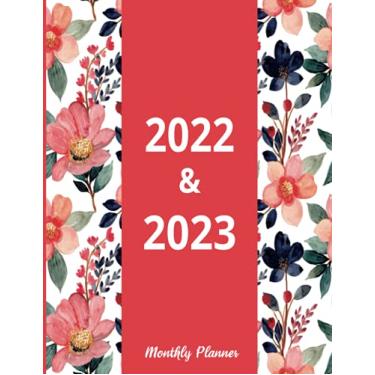 Imagem de 2022-2023 Monthly Planner: 20 Year Monthly Agenda 2022, 2023 | 24 Month Calendar and Organizer | Logbook with Federal Holidays |Beautiful hand-drawing flowers | Watercolor Cover "8.5 x 11"