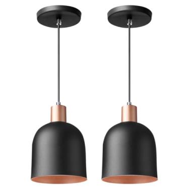 Imagem de Kit 2 Pendente Lustre Luminária Open em Alumínio Preto