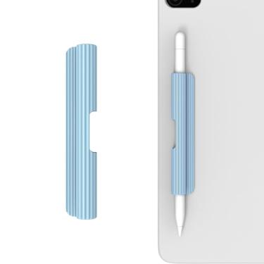 Imagem de LOVE MEI Capa de silicone para lápis, compatível com Apple Pencil, Apple Pencil 1ª/2ª geração, adesivo forte anexado à capa do iPad para canetas Stylus (azul)