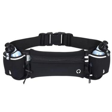 Imagem de Cinto De Hidratação Corrida Running Com 2 Garrafas E Pochete - MHR