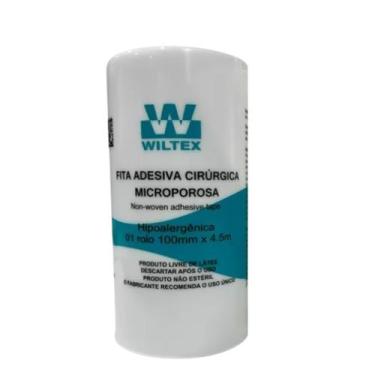 Imagem de Fita Microporosa Cirúrgica Branca 10cm X 4,5m - Wiltex