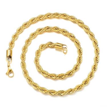 Imagem de Abiotp Colar de corrente grossa de ouro para mulher, banhado a ouro 18K, elíptico, colar de cobra espinha de peixe, corrente de fígaro ajustável, corrente de corda grossa, joia minimalista moderna,