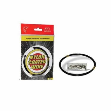 Imagem de Cabo de aço revestido em nylon p/ pesca black 15lb 10m - Maruri