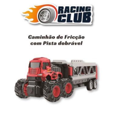 Imagem de Brinquedo Caminhão de Fricção com Pista Expansível Presente Meninos - 