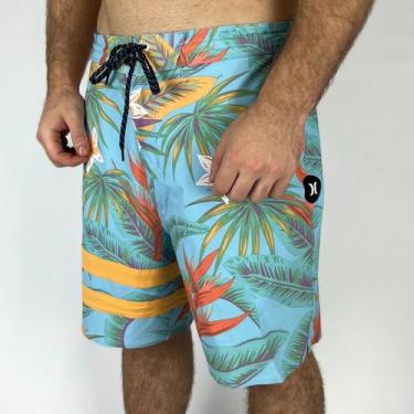 Imagem de Bermuda Hurley Phantom Block Party Renegade 18 Azul, 42