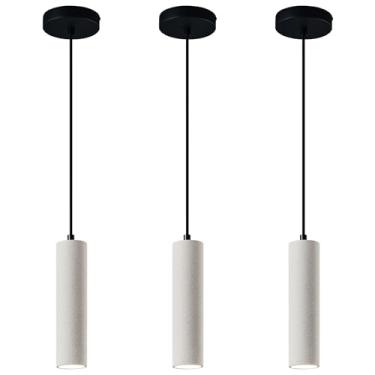 Imagem de ADCTHOME Luminária Pendente Moderna De Concreto Com Led Para Cozinha, Luminária De Teto Para Sala De Jantar, Clube De Café, Restaurante, Bar, Sala De Estar (Pacote Com 3)