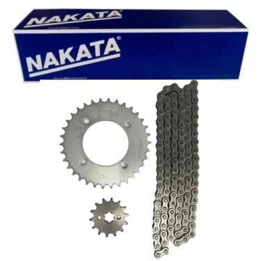 Imagem de Kit Coroa Pinhão Corrente - Biz 125 2005 A 2016 - Tm10100 - NAKATA