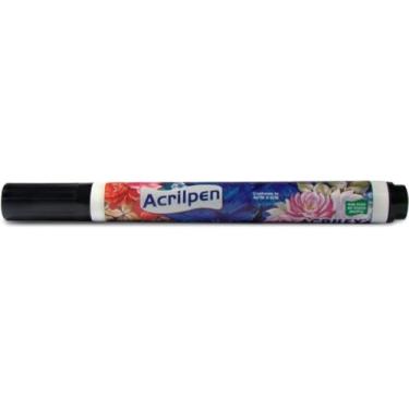 Imagem de Caneta Para Tecido Acrilpen 1 Unidade - Acrilex - Pintura Permanente e Personalização É Ideal Para Personalizar E Detalhar Seus Projetos De Tecido Com Precisão E Durabilidade (520 Preto)