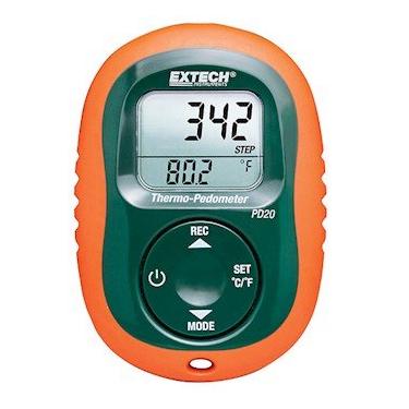 Imagem de Extech Pedômetro PD20 com medidas de temperatura