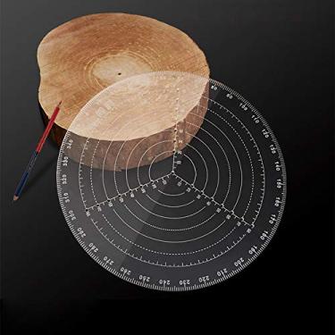 Imagem de Bússola localizadora central redonda de 200 mm/20 cm para torneiras de madeira, tigelas de trabalho, torno de madeira, círculos de desenho, acrílico transparente