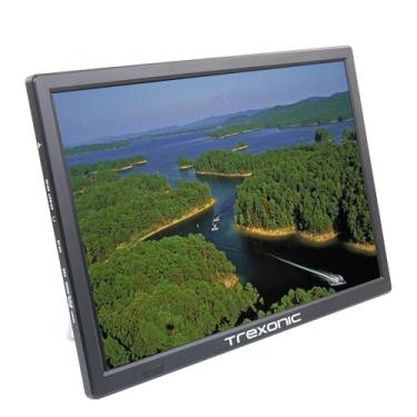 Imagem de Trexonic TV LED portátil recarregável de 15,4 polegadas com HDMI, SD/MMC, USB, VGA, entrada e saída AV e sintonizador digital integrado, TRX-D15