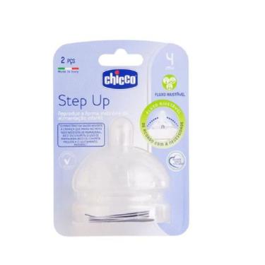 Imagem de Bico Chicco Step Up Fluxo Ajustável 4M+  Kit com 2 Unidades