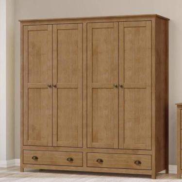 Imagem de Guarda Roupa Madeira Maciça 4 Portas Osiris 2 Gavetas Freijó - G74 - G