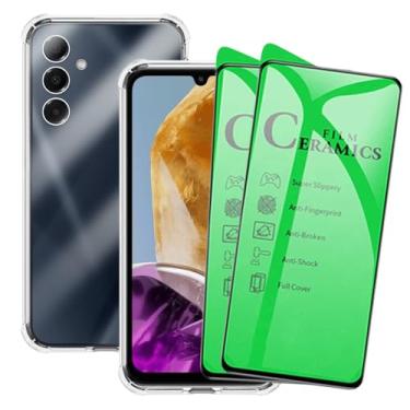 Imagem de Kit Capa Anti Impacto e 2 Película De Cerâmica 9D Para Samsung Galaxy M15